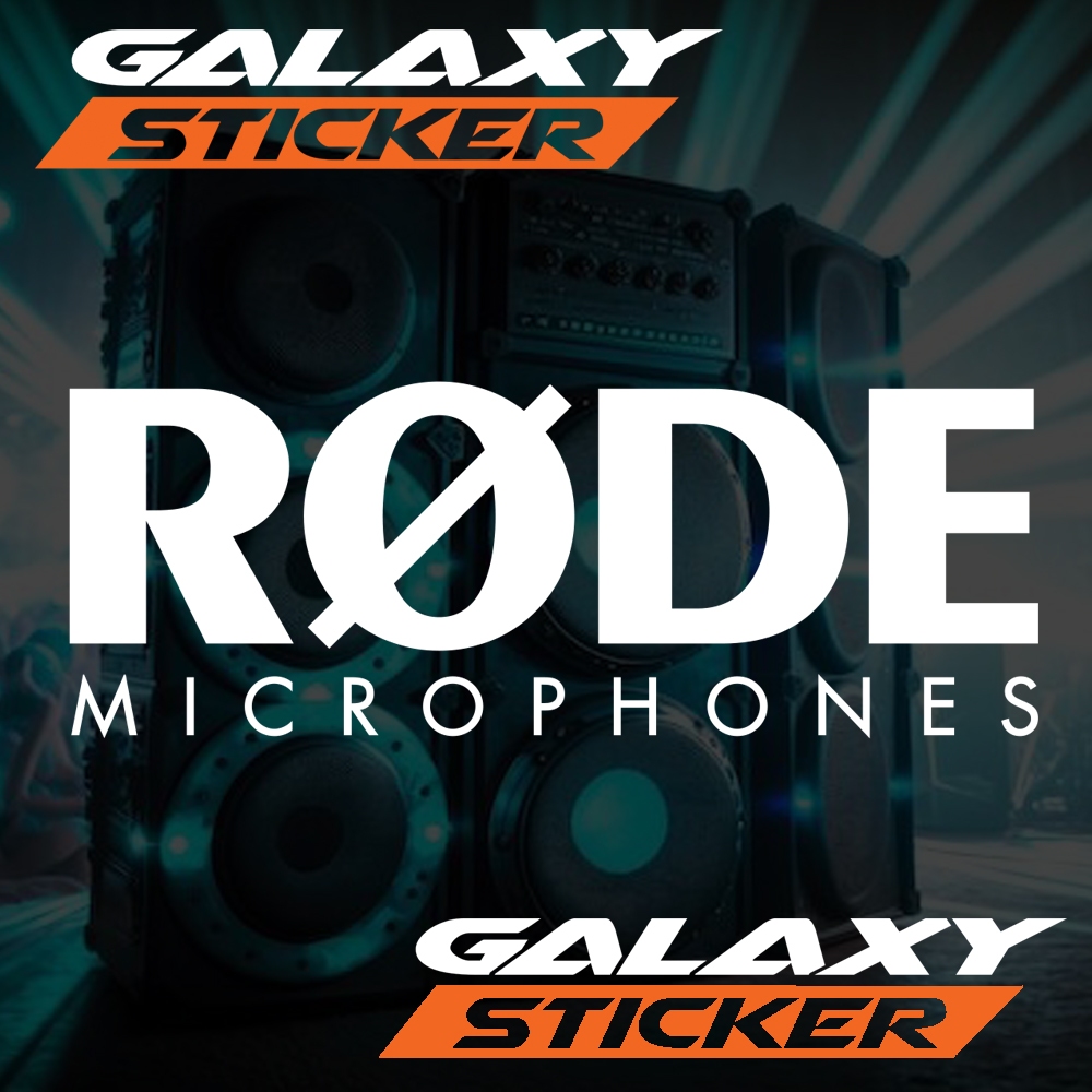 

cutting sticker box hardcase audio rode.stiker varias label microphone logo rode