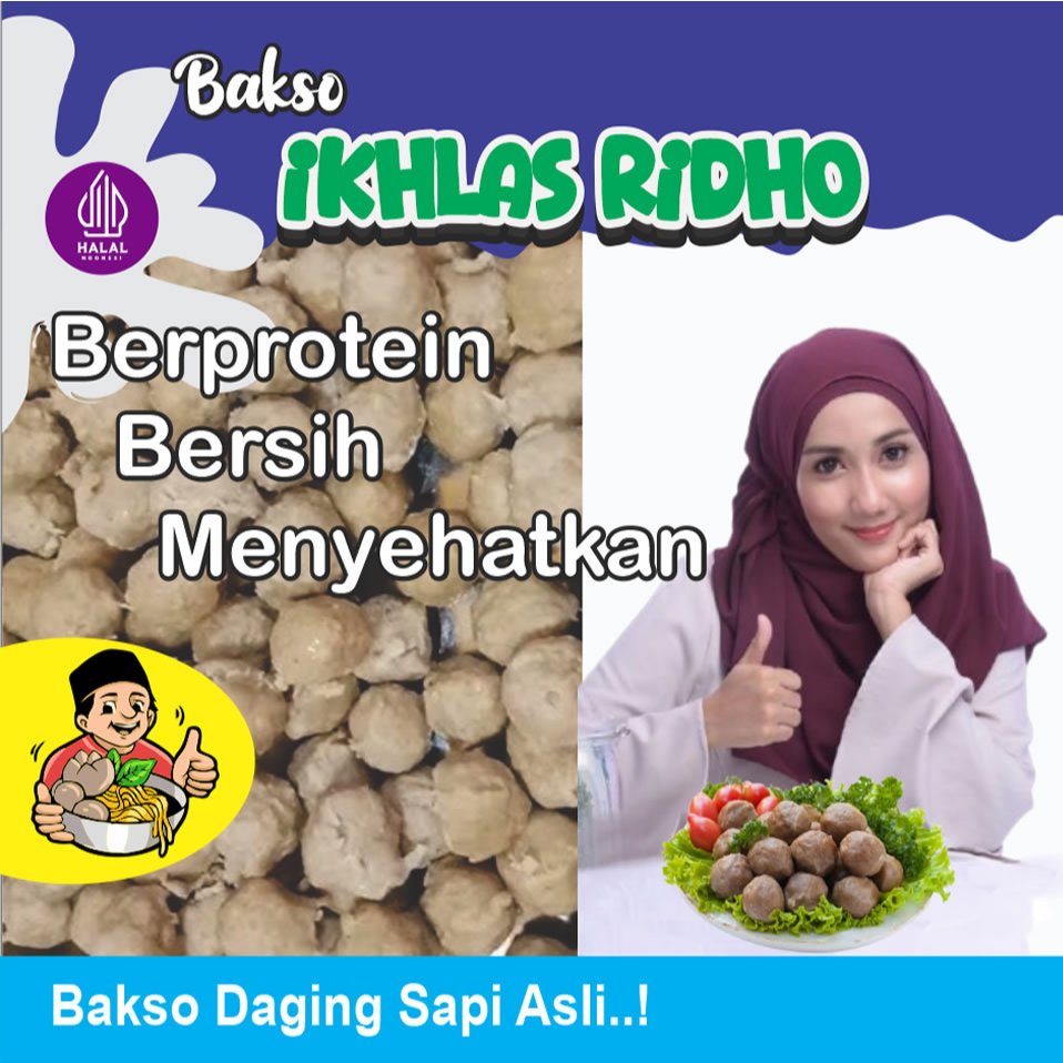 

Bakso Kombinasi Spesial Daging Sapai Dan Ayam Ihklas Ridho Isi 25 dan 50 Butir PIlih di Varian.