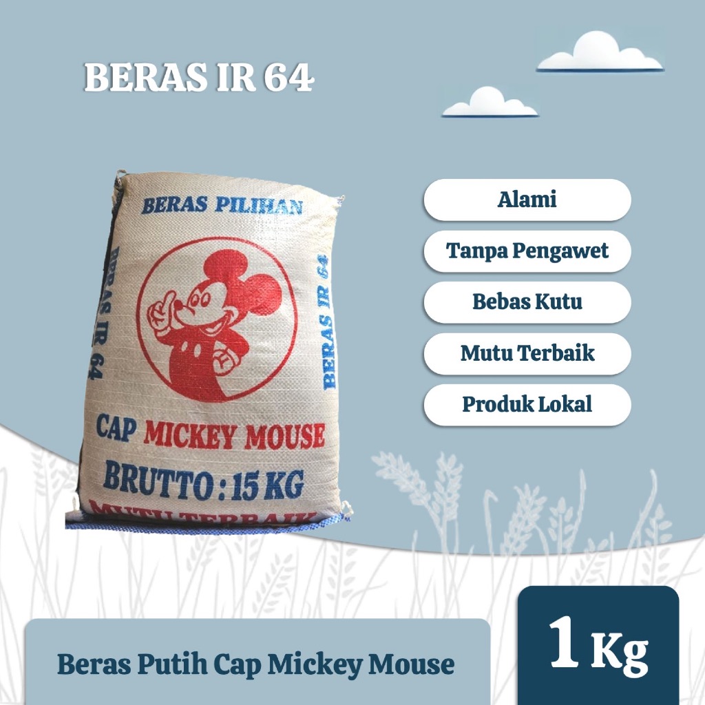 

Beras IR 64 Cap Mickey Mouse 1Kg