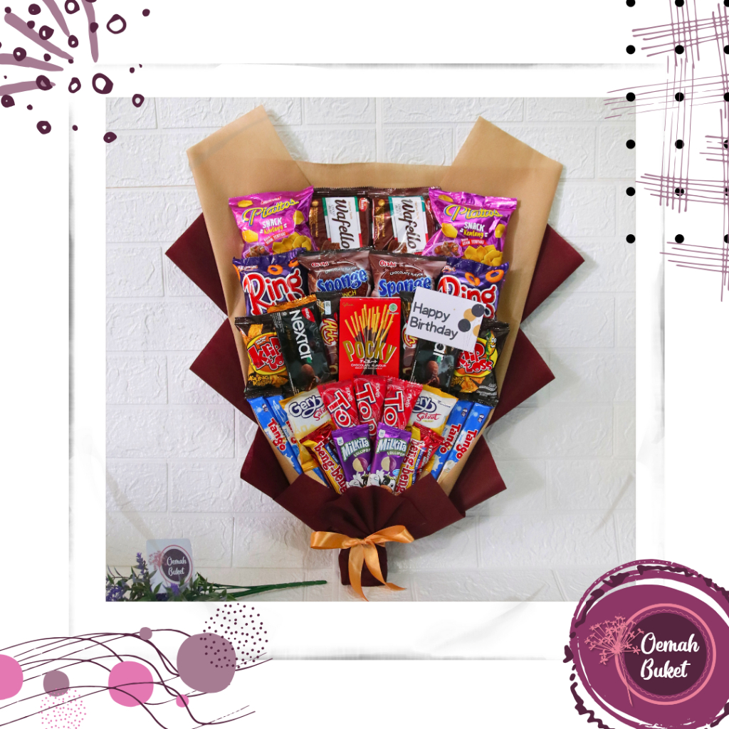 Buket Snack | Buket Besar | Buket Wisuda | Buket Snack Besar | Buket Boneka Wisuda | Oemah Buket Sid