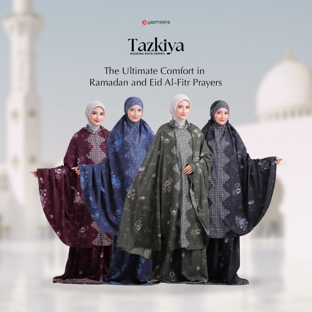 ONE SET MUKENA TAS SAJADAH COUPLE IBU ANAK TAZKIYA BY YASMEERA | Mukena Resleting |