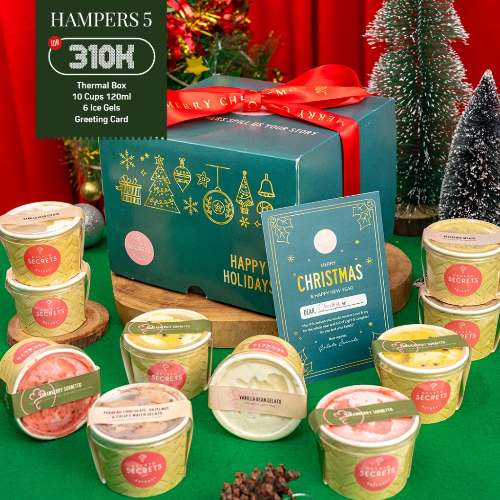 

Christmas Hampers 5: 10 Cups 120ML + Thermal Box + Greeting Card