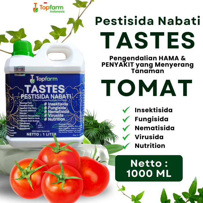 Pestisida Nabati Tastes Topfarm / Obat Hama Untuk Tanaman Tomat / Obat Semprot Hama Daun Tomat / Oba