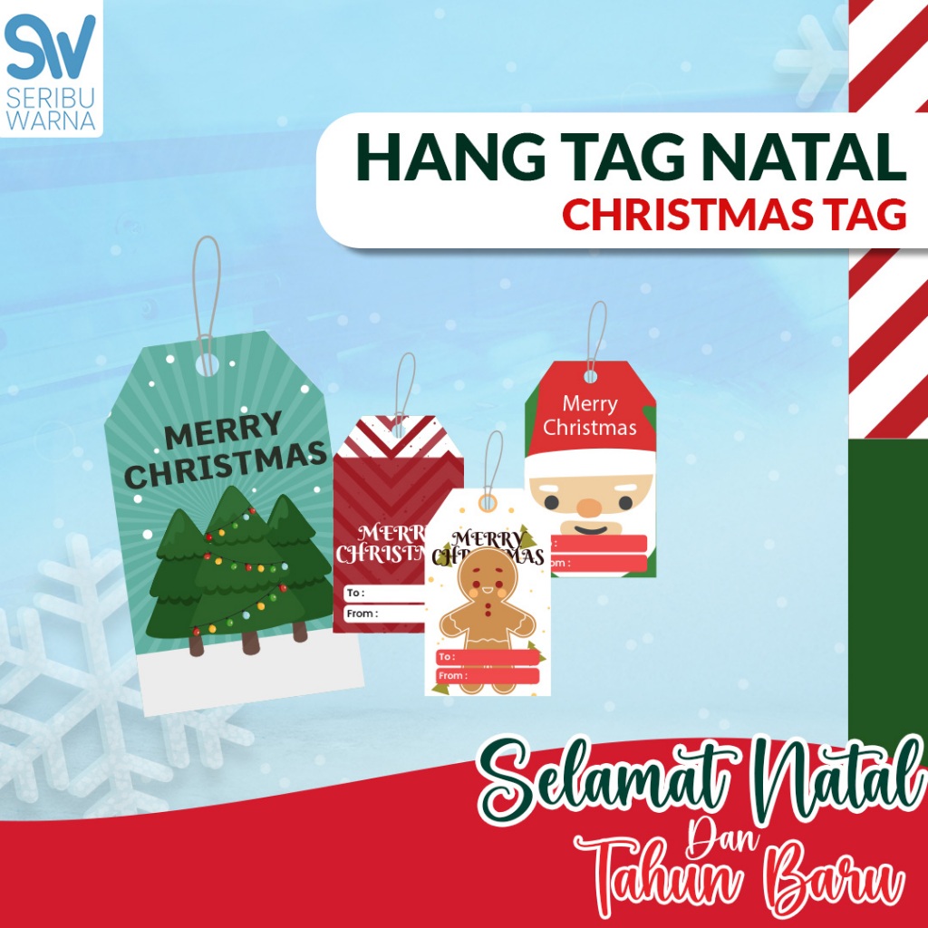 

Hang Tag Natal // Hang Tag Christsmas // BW Carton - HTM SW // Cetak 1 sisi