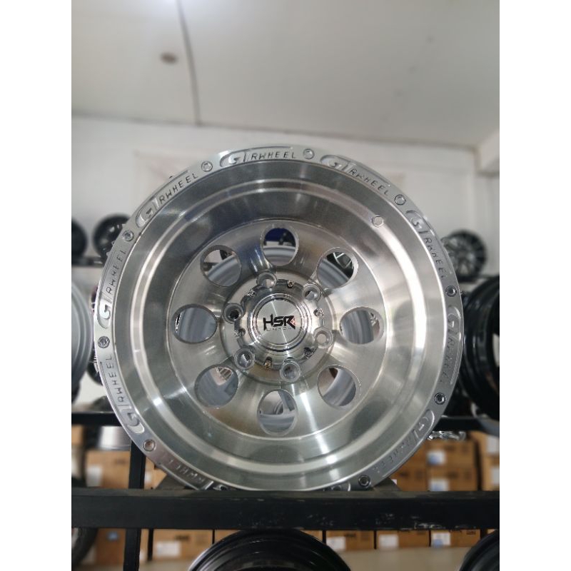 Velg Mobil Pelak Racing R15 HSR Original Lebar 10 Cocok Untuk Panther Blazer Triton Hilux