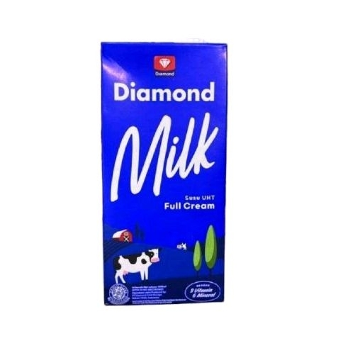

DIAMOND UHT MILK FULL CREAM & RENDAH LEMAK 1000 ML/ 1 LITER
