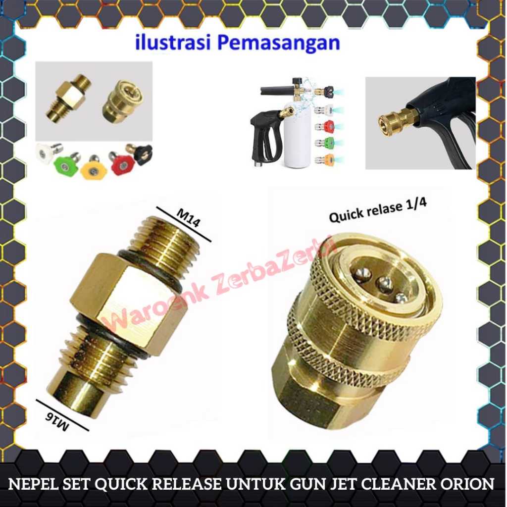 KEPALA NEPEL NIPLE SAMBUNGAN QUICK RELEASE ADAPTOR ADAPTER KONEKTOR CONNECTOR KOPLER COUPLER NEPEL Q