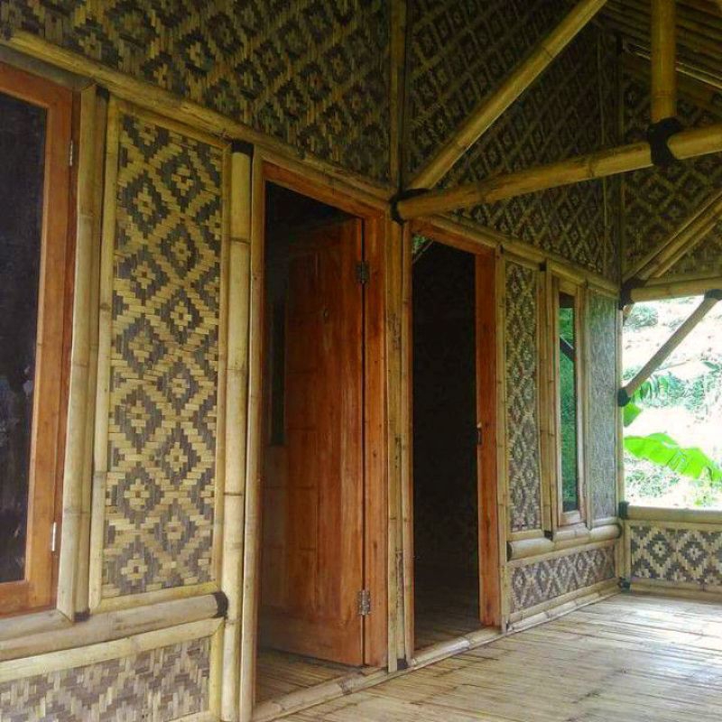 Rumah bambu minimalis harga perM | rumah bambu siap pasang | Rumah bambu