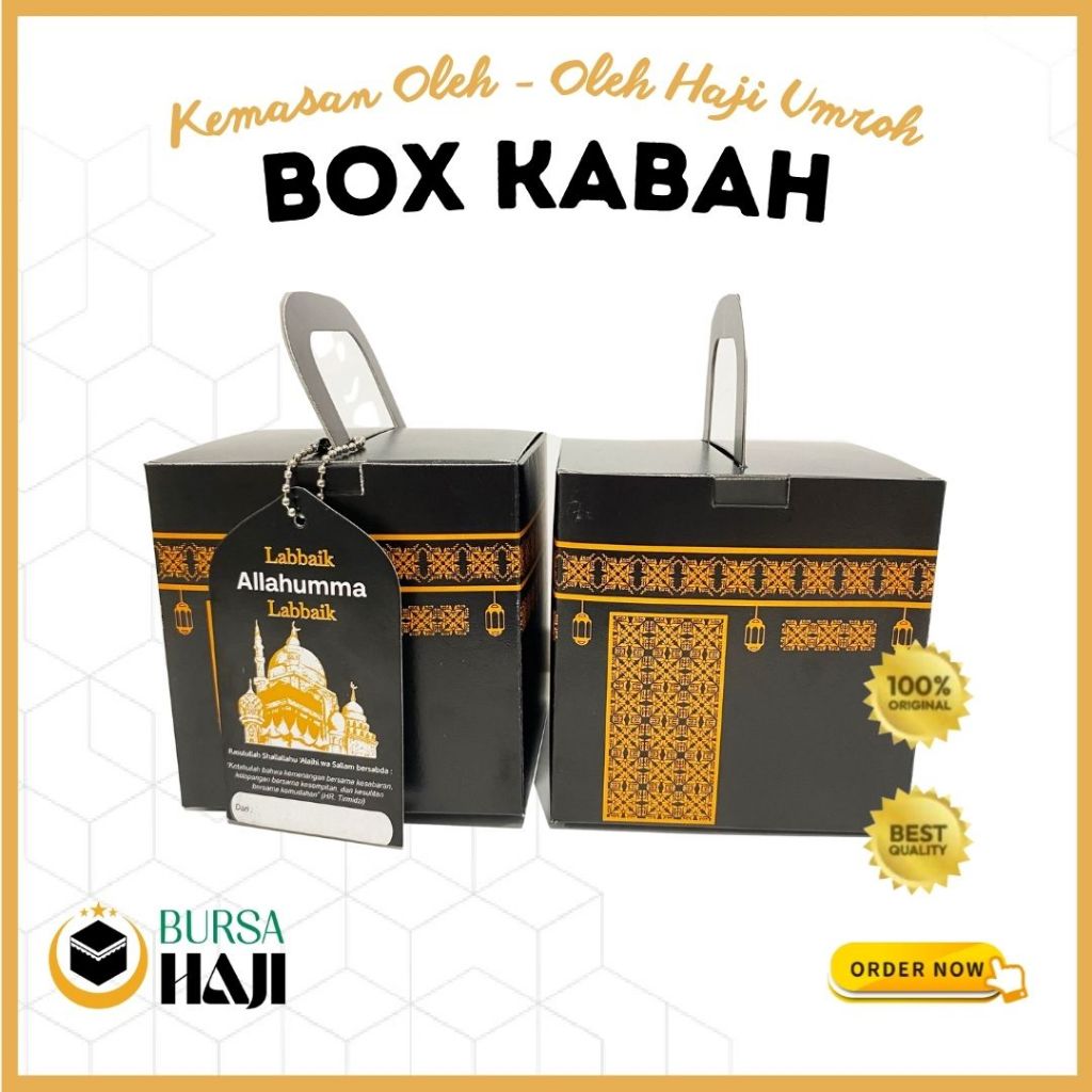 

Dus Box Kabah Paket Oleh Oleh Haji Umroh Premium Free Hangtag Isi 50 Pcs