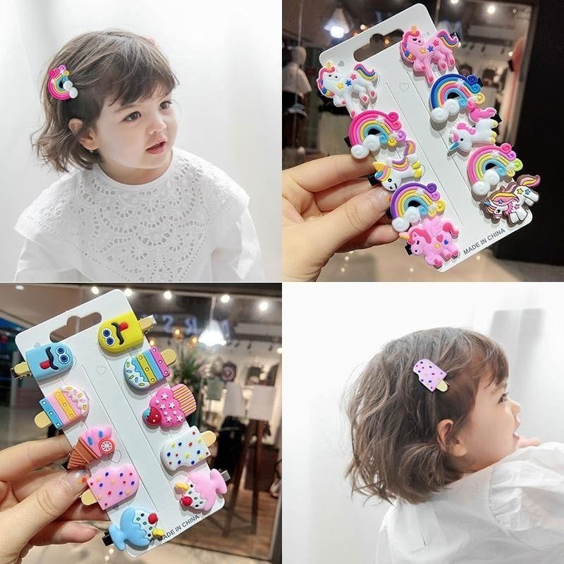 COD Jepit Rambut Anak 10pcs Korea Lucu Jepitan Ikat Hair Fashion Isi 10 pcs Korean Unicorn Ice