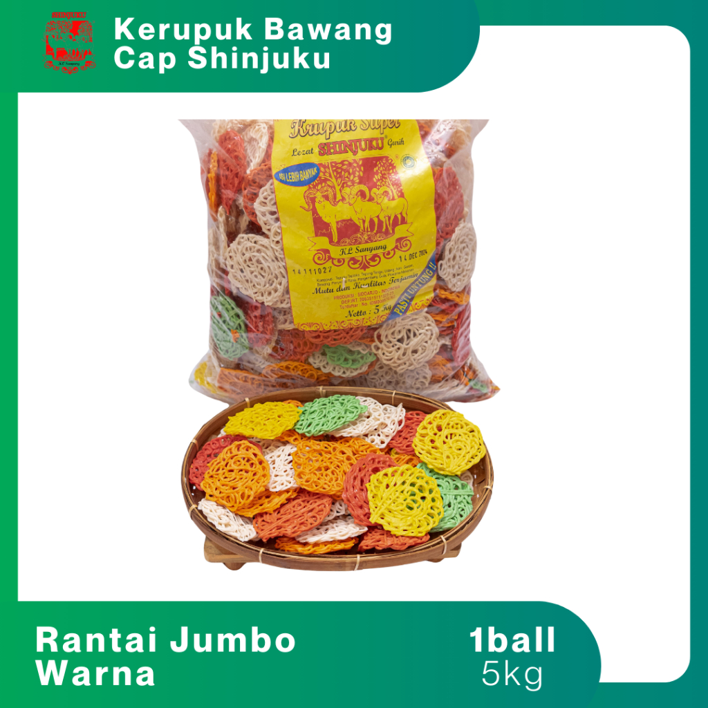 

Kerupuk RANTE JUMBO WARNA 1kg Terlaris