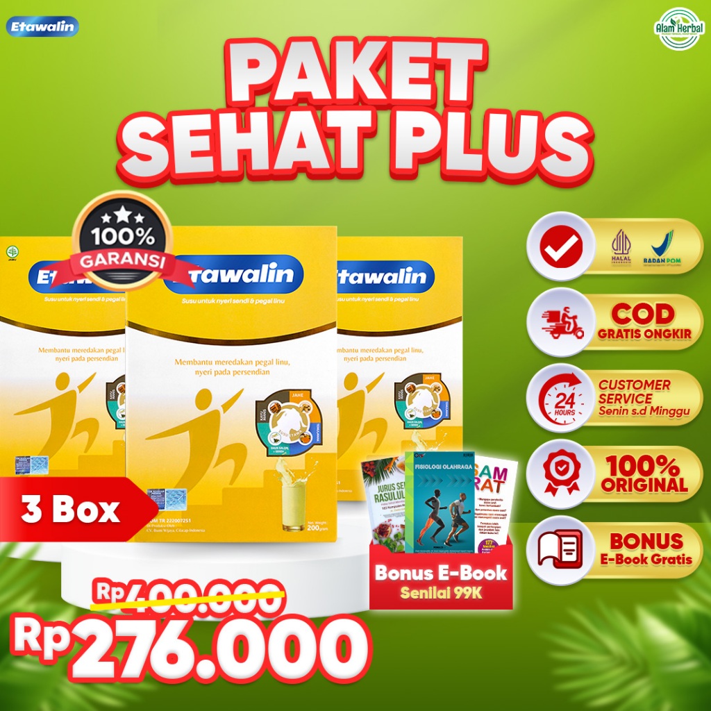 

Etawalin Susu Kambing Etawa Asli Obat Asam Urat Dan Kolesterol Halal Bpom Paket 3 Box