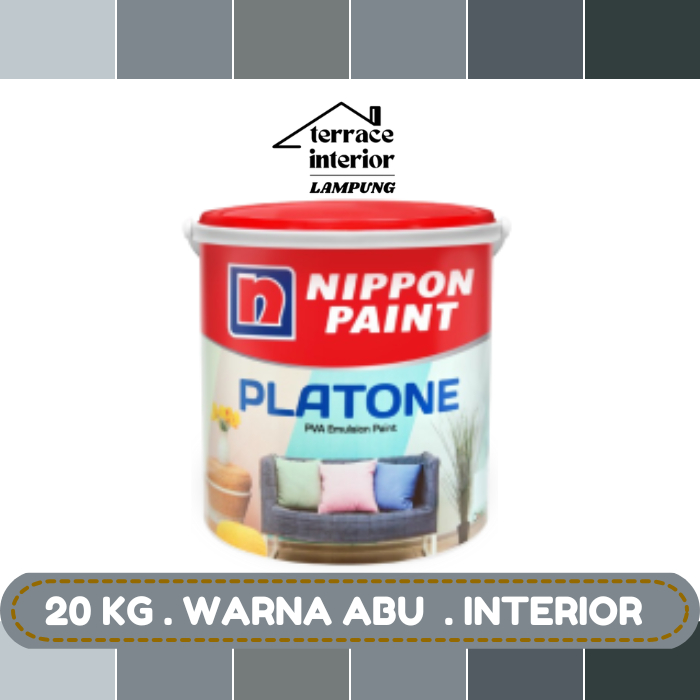 Cat Tembok Interior Nippon Paint Platone Warna Abu  20 KG