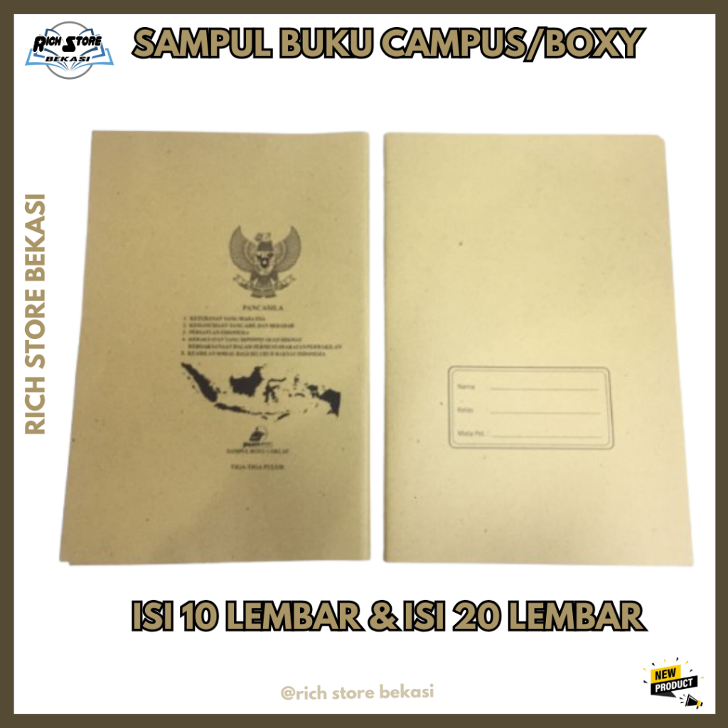 

SAMPUL BUKU CAMPUS/BOXY NAMA SAMSON WARNA COKLAT ISI 10 LEMBAR & ISI 20 LEMBAR