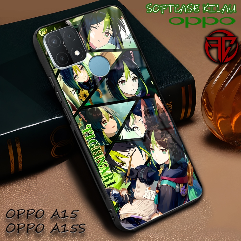 [SC51] Softcase Kilau Oppo A15 | Oppo A15s | Casing Kaca Mika | Kesing Keren Aesthetic [ Karakter Ti