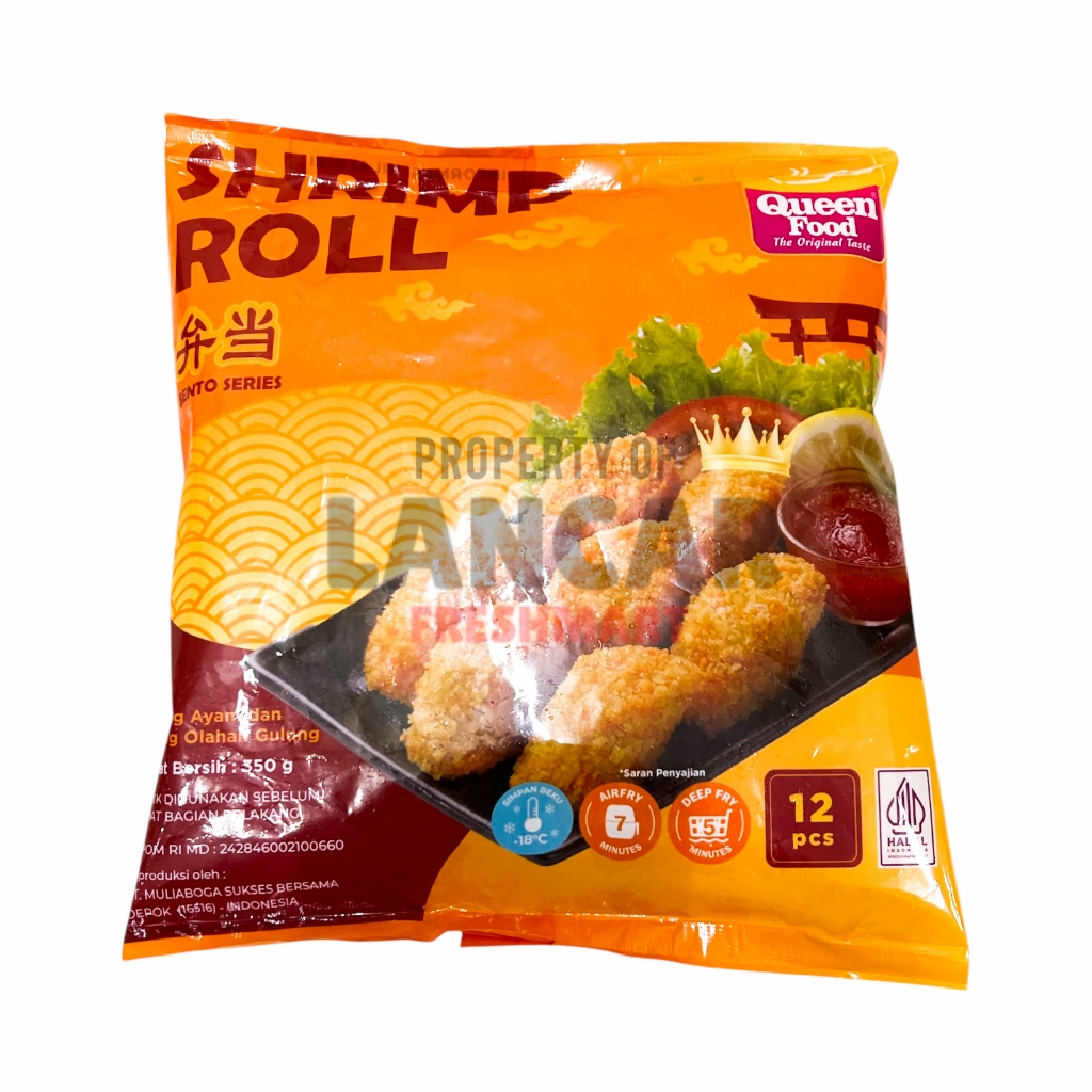 

QUEENFOOD SHRIMP ROLL 340GR / QUEEN FOOD SHRIMP ROLL 340GR