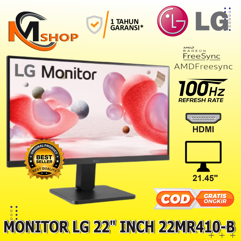Monitor LG 22" Inch 22MR410-B FHD VA HDMI 100Hz AMD FreeSync 22" 22MR410-B
