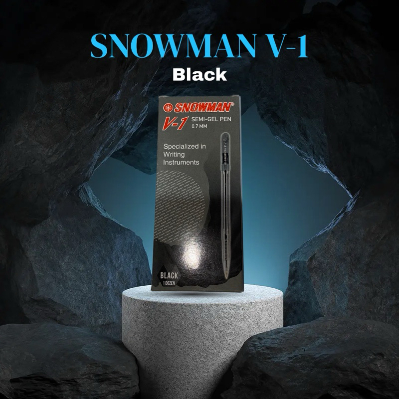 

Snowman V-1 Pen Semi-Gel Black Bulpen Snowman V-1 Black (12 pcs)