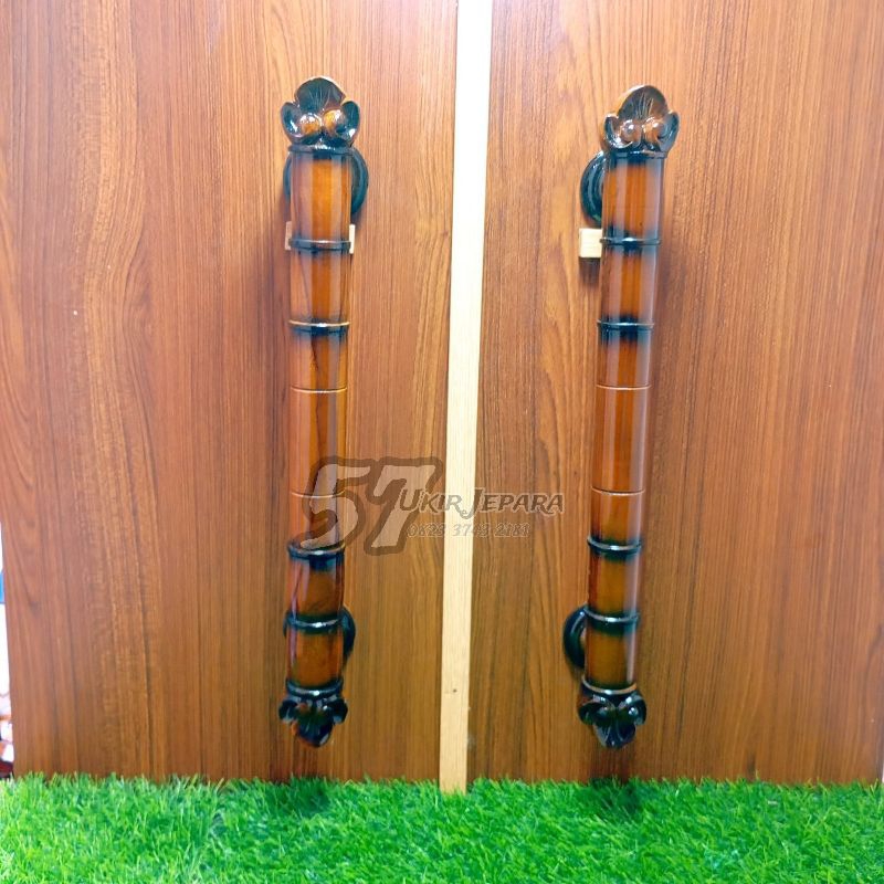 Gagang Tarikan Pintu - Handle Pintu Rumah Ukiran Jepara Bahan Kayu Jati