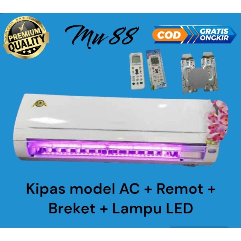 KIPAS ANGIN MODEL AC DENGAN PAKAI REMOT / GRATIS REMOT DAN BREKET / TERSEDIA 1PK DAN 2PK KIPAS INDOO