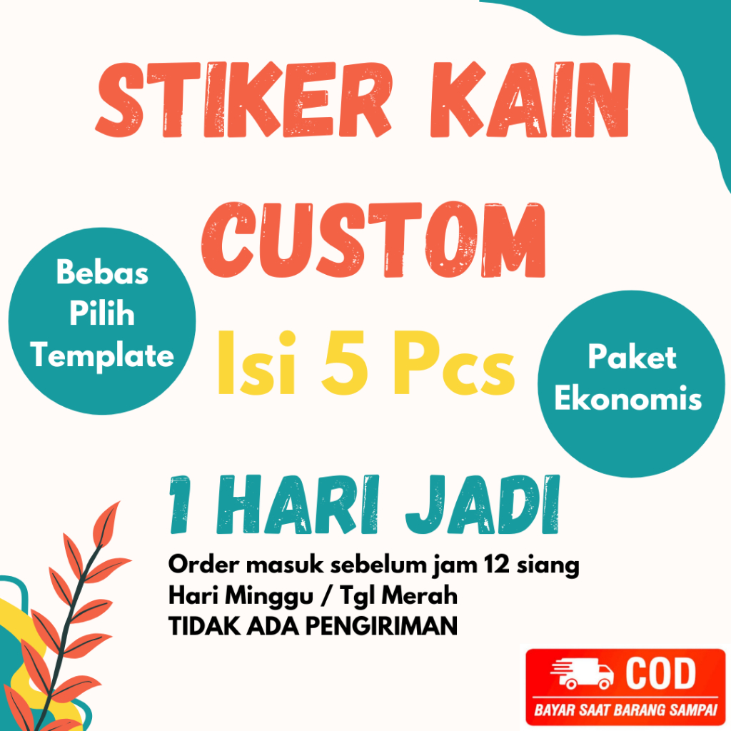 

Stiker Kain Stiker Baju Label Nama Baju Sablon Setrika Ekonomis Isi 5Pcs (1 Lembar untuk 1 Nama)