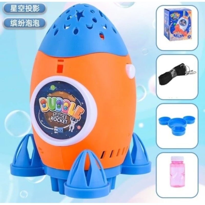 MAINAN ANAK BUBBLE ROCKET GUN LIGHT