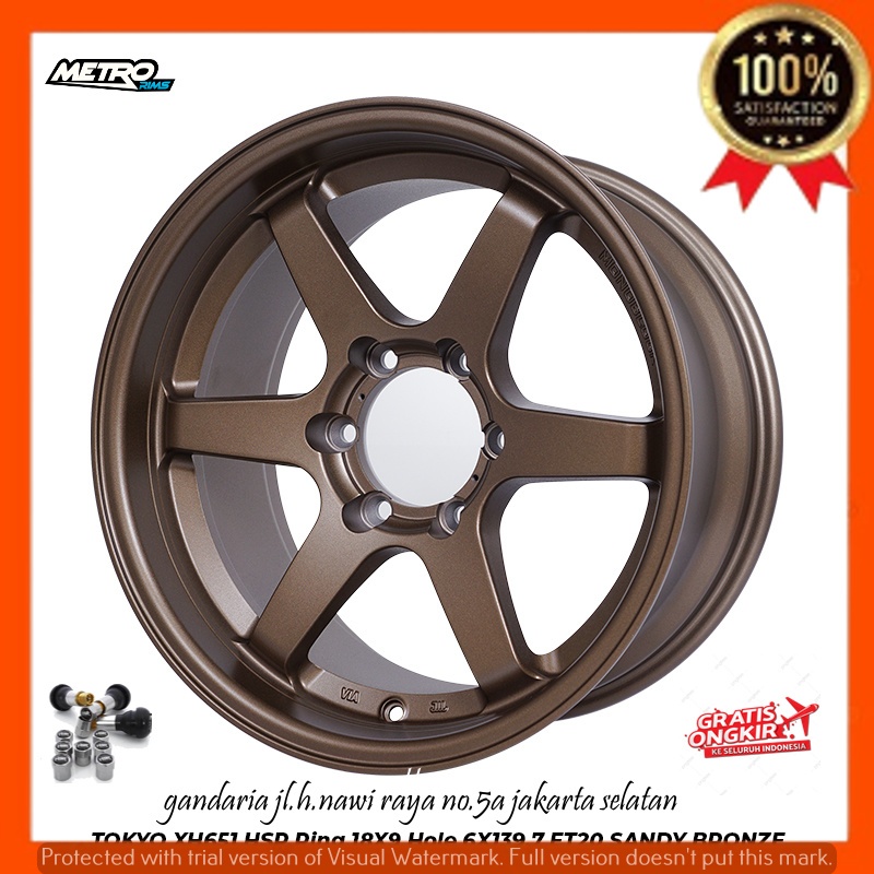 VELG PELEK RACING R18 RING 18 UNTUK MOBIL PAJERO FORTUNER HILUX DLL HSR TOKYO