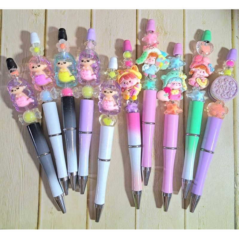 

pulpen beads/pen mote2/pen manik2/pen unik/pen lucu/kado kecil mermaid