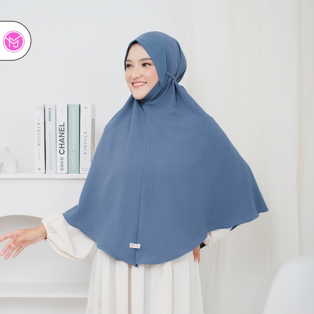 Hijab Dagu Malaysia Jumbo XL Crinkle / Bergo Malay Dagu Tali XL Crinkle Airflow