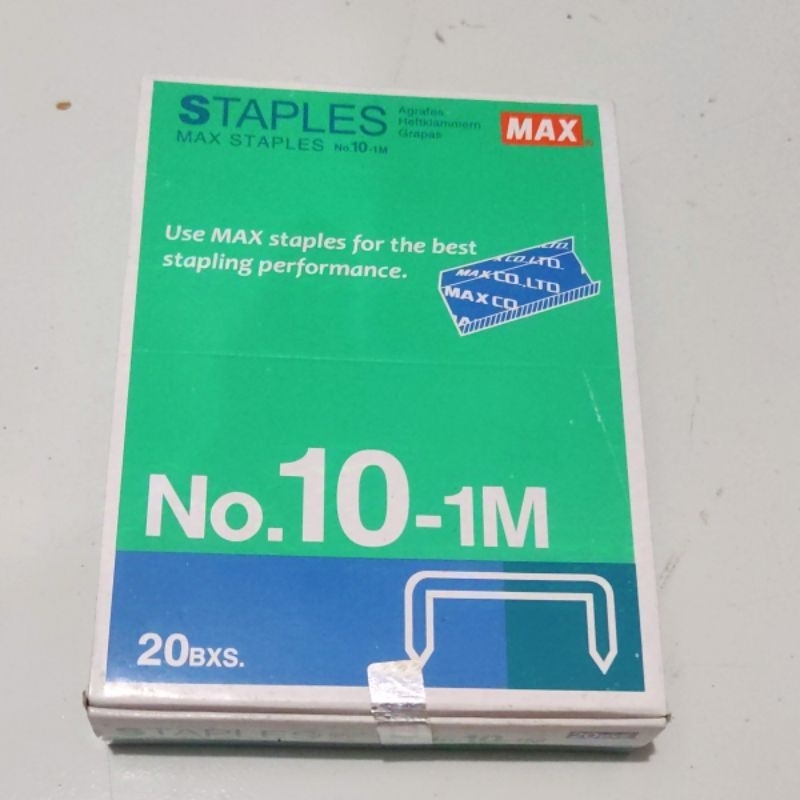 

Isi Staples stapler Max no.10 per 1pk isi 20bxs