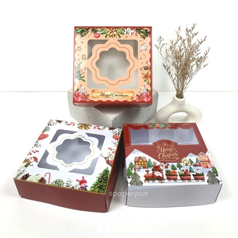 

Box Dus Kotak Packaging Kue Cake Hampers / Gift Natal - 20 x 20 x 7 Cm