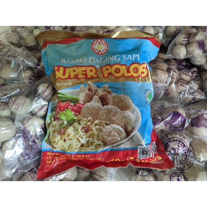 

Bakso sapi super polos WARISAN 319 isi 50 butir