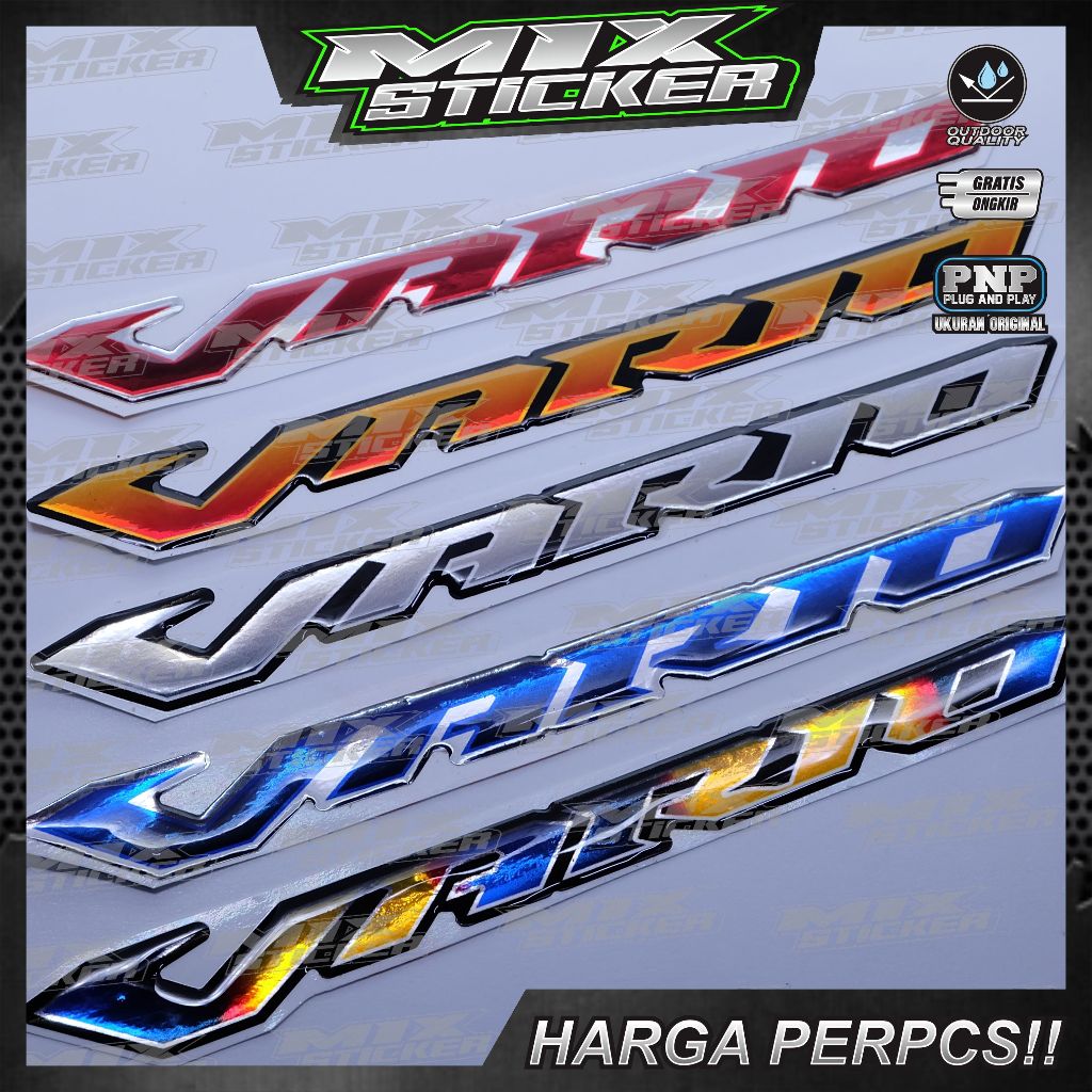 emblem timbul honda vario / emblem vario jepang / emblem timbul vario 3D / emblem timbul vario 3D / 