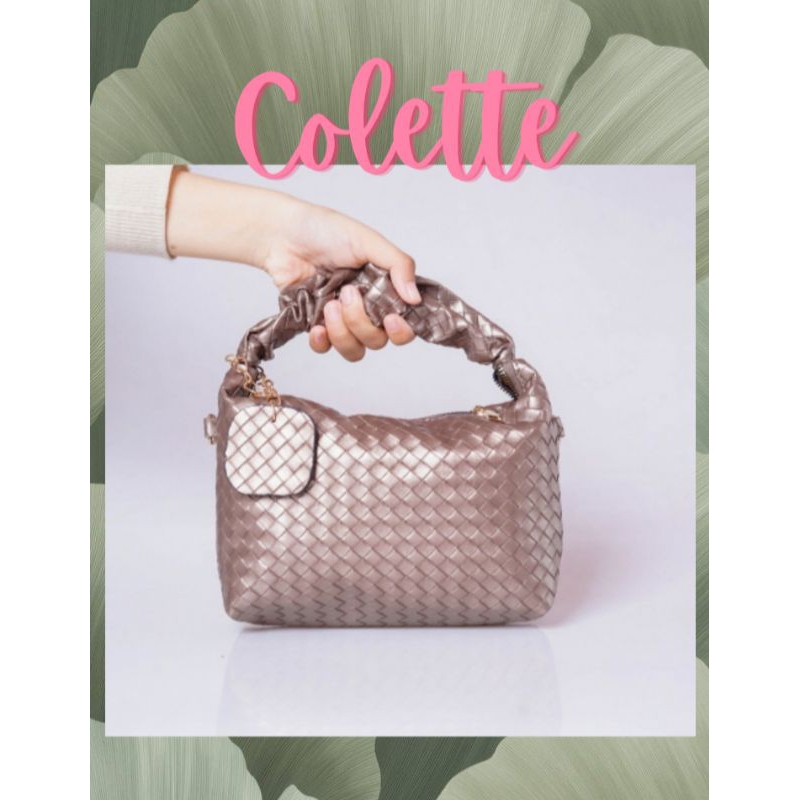 Colette Bag(New) | tas tenteng | tas selempang | dapat tali panjang | mewah cantik | tas wanita
