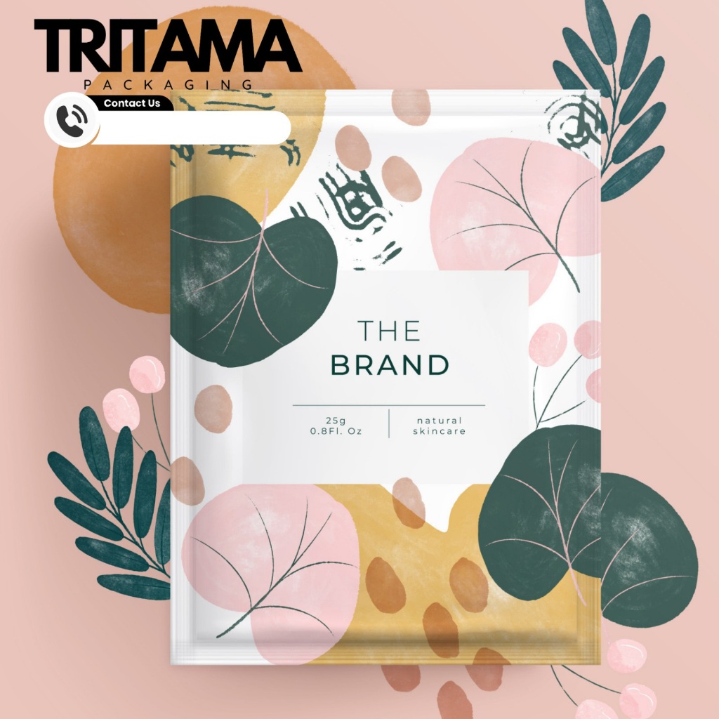 

Tritama Packaging - Kemasan Saset 8x12cm Full Printing Powder Mask Ukuran Kemasan Masker Organik