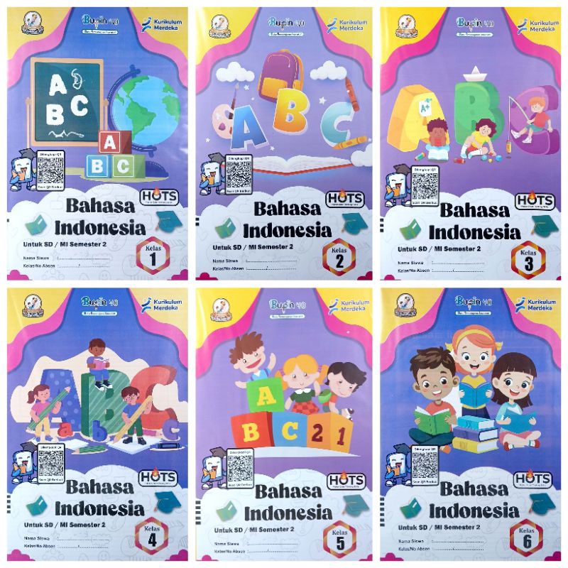 BUKU LKS BUPIN SD MI BAHASA INDONESIA KELAS 1 2 3 4 5 6 SEMESTER 2 GENAP 2024/2025 KURIKULUM MERDEKA