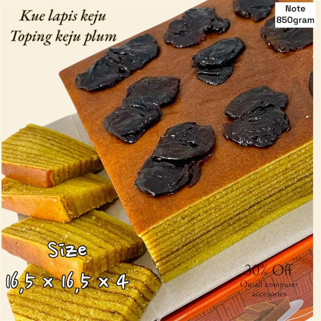 

KUE LAPIS LEGIT SPESIAL FUL KUNING TELUR TOPING PLUM 16,5 X 16,5 X 4 LAPIS LEGIT 850GRAM