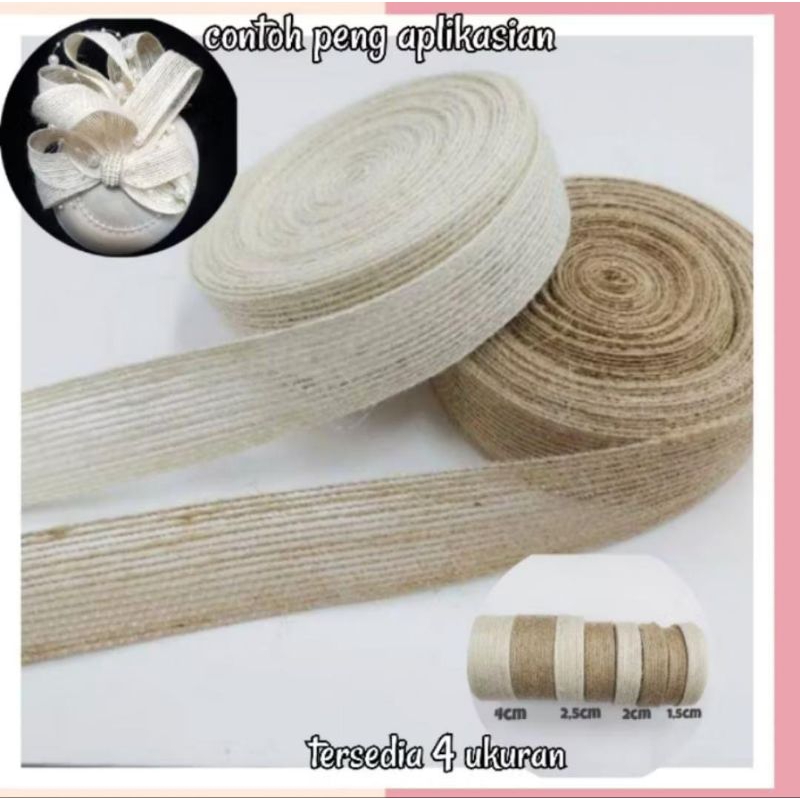 

1YARD - PITA GONI COKLAT PUTIH / BURLAP/ PITA KERAJINAN/PITA DEKOR /PITA HESSIAN