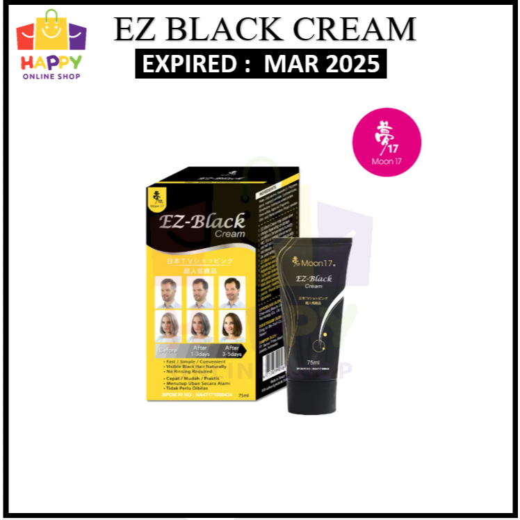 Moon 17 EZ BLACK Cream 4 Tube EZ-BLACK Cream Orginal