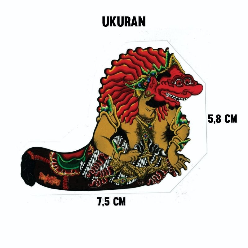 

(3 pcs) Stiker jaranan buto Turonggo Yakso desain PREMIUM