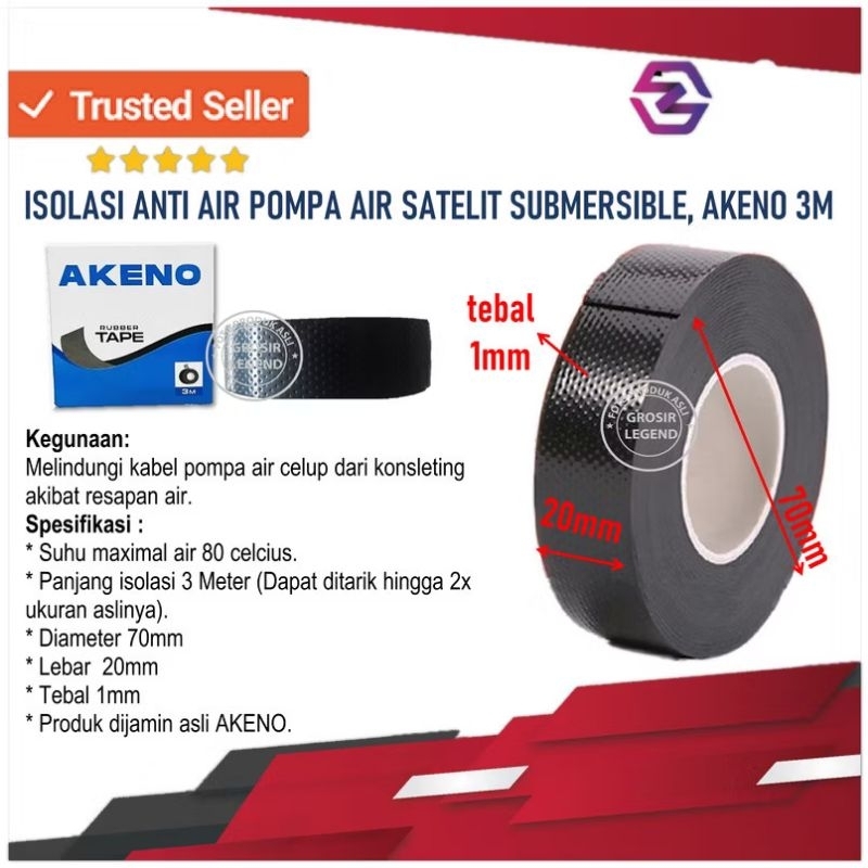 Akeno Isolasi Anti Air Pompa Satellite Submersible AKENO 3M