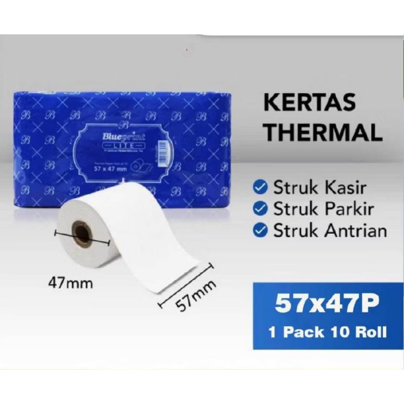 

1 Pak Blue Print Kertas Thermal 57x47P / Kertas Thermal Lite
