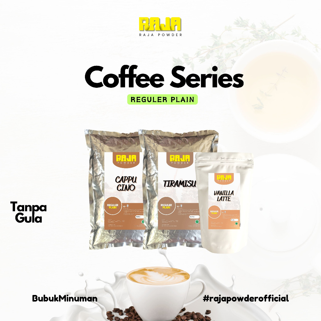 

Bubuk Minuman Coffee Series Varian Original Plain Tanpa Gula Powder 500 gram