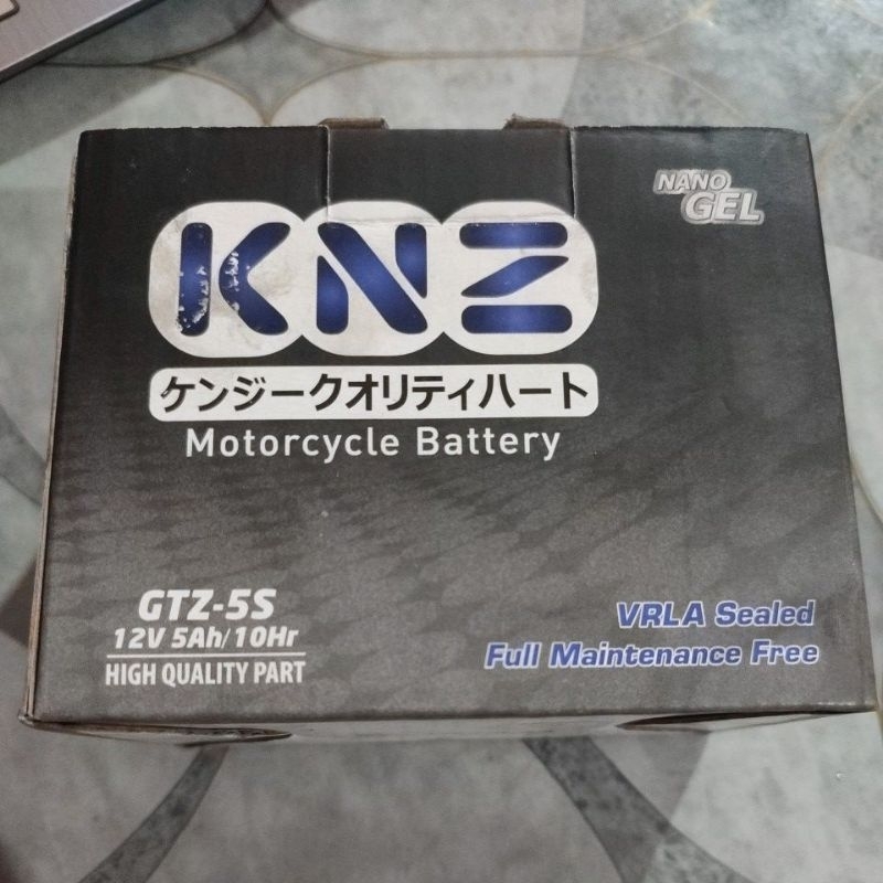 KNZ Baterai Motor GTZ-5S 12V 5Ah/10Hr