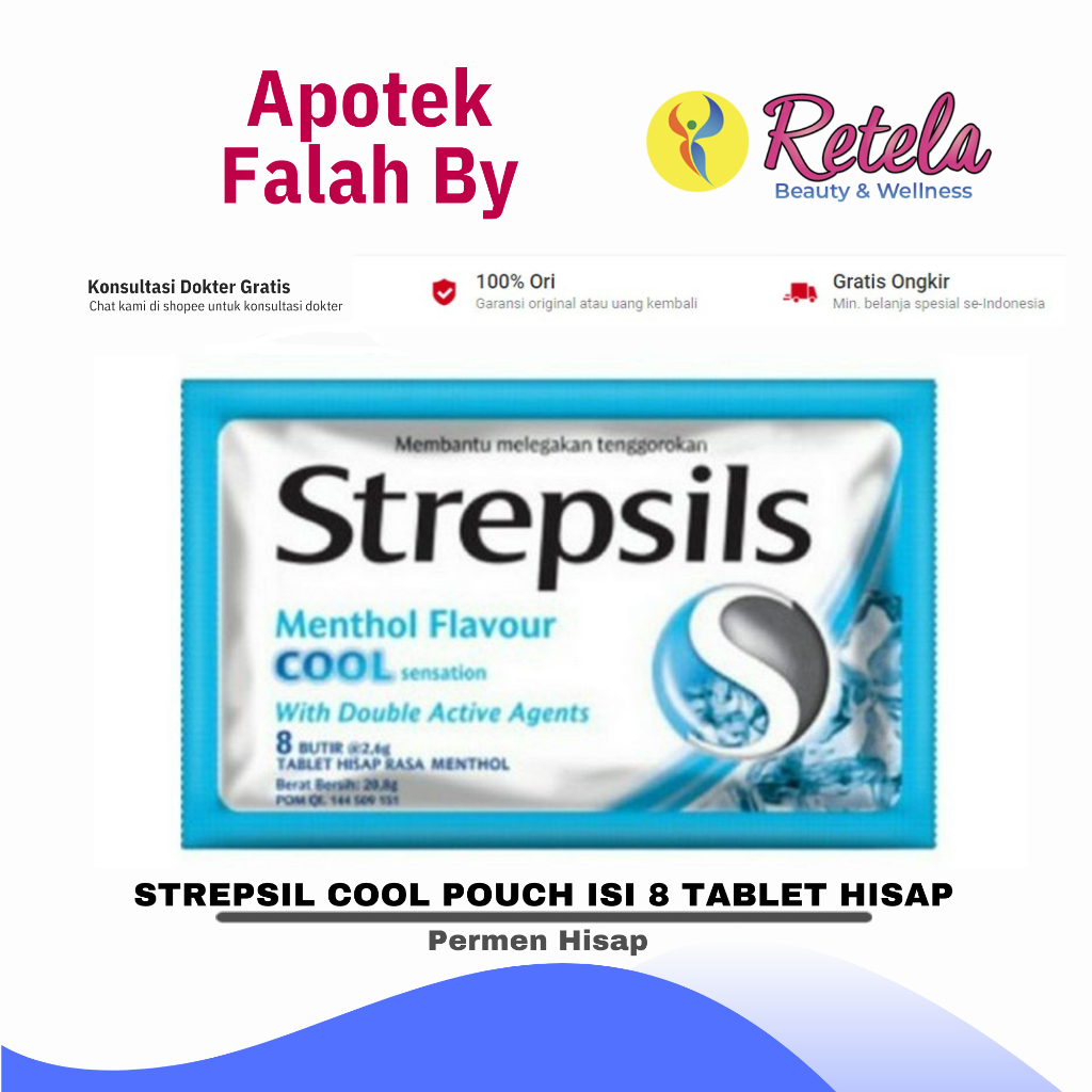 

STREPSIL COOL POUCH ISI 8 TABLET HISAP