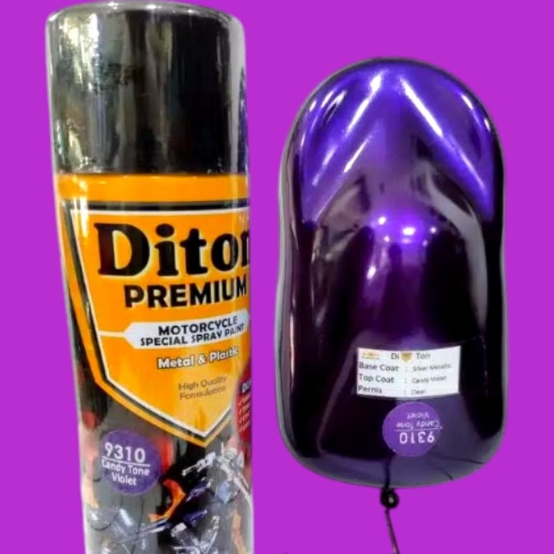 Cat Semprot Ungu Candy Tone Violet 9310 Diton Premium Cat Sepeda Motor Mobil Helm dll
