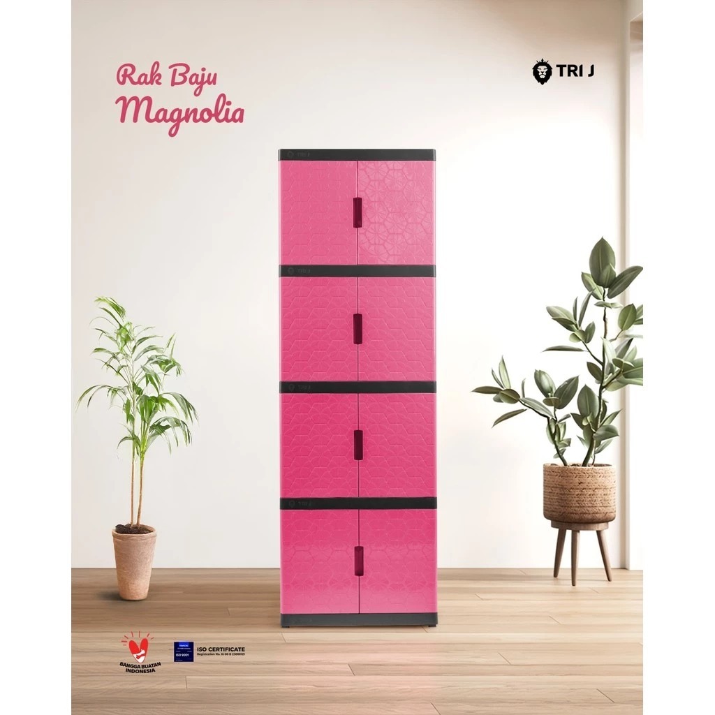 LEMARI BAJU RAK BAJU PLASTIK SUSUN 4 LEMARI BAJU PLASTIK SUSUN JUMBO TRI J