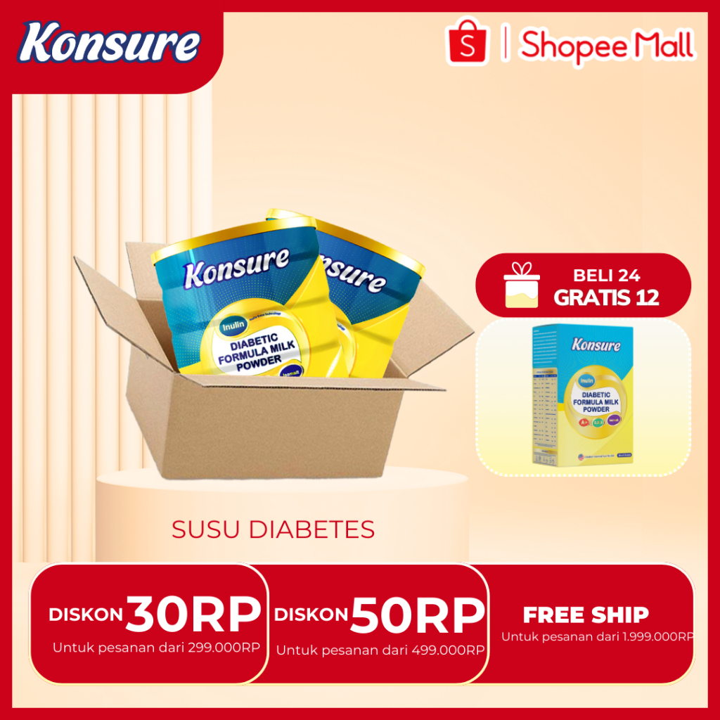 

[BELI 24 GRATIS 12] SUSU KONSURE 750G UNTUK DIABETES IMPORT AMERIKA 100% ASLI HERBAL