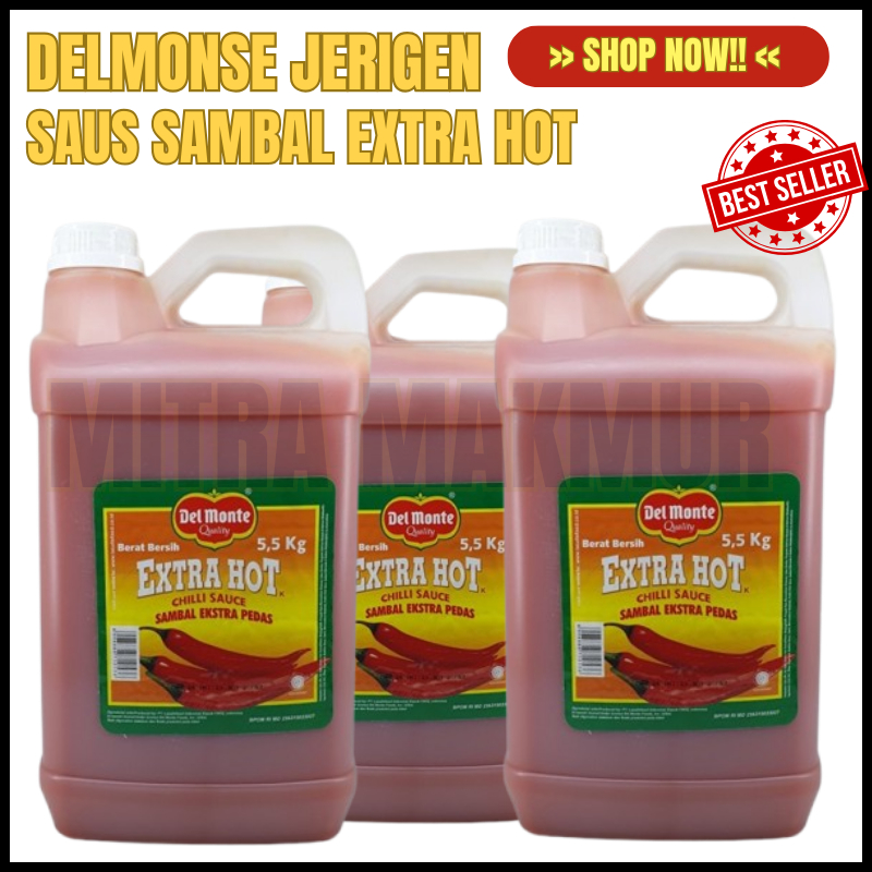 

saos delmonte extrahot 5.5kg / saos tomat5.7kg /sambal tomat/termurah/terlaris
