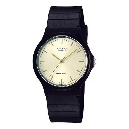 Casio General MQ-24-9E / MQ24-9E / MQ 24 Jam Tangan Unisex Analog Karet Hitam (Dapat Box Mika)